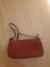 Borsetta A Spalla Pochette Stradivarius Effetto Coccodrillo Rossa Borsa