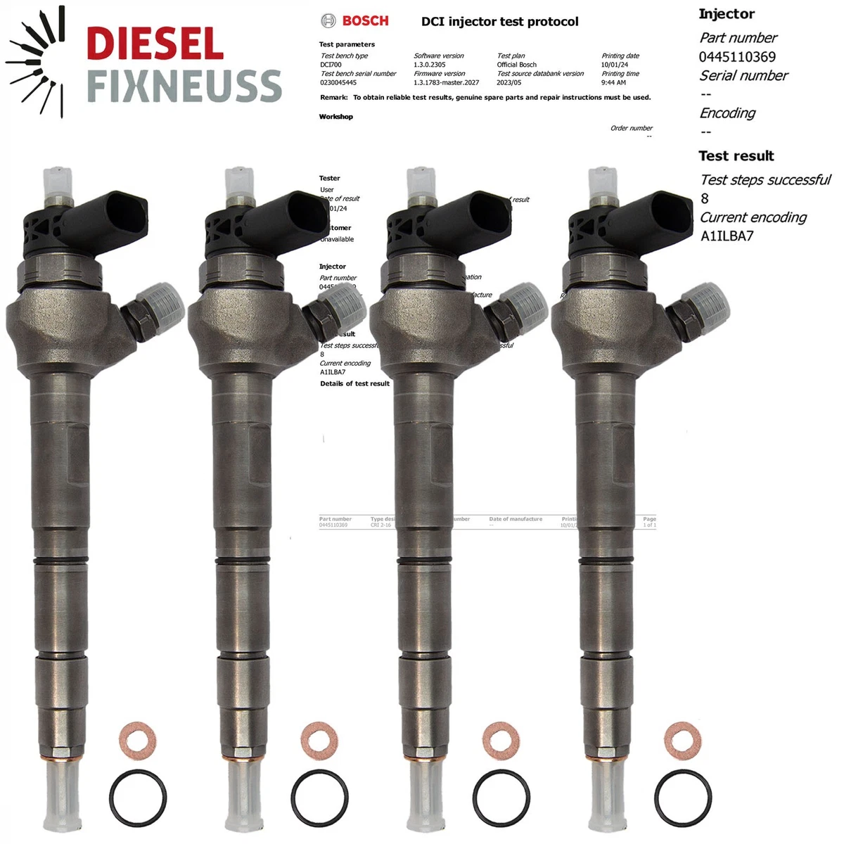 Bosch Fuel Injector Set (8) – For Mercedes-Benz 3.8L / 5.0L V8 W126, C126, R107 (BBHK-49322-1-8-4182307)