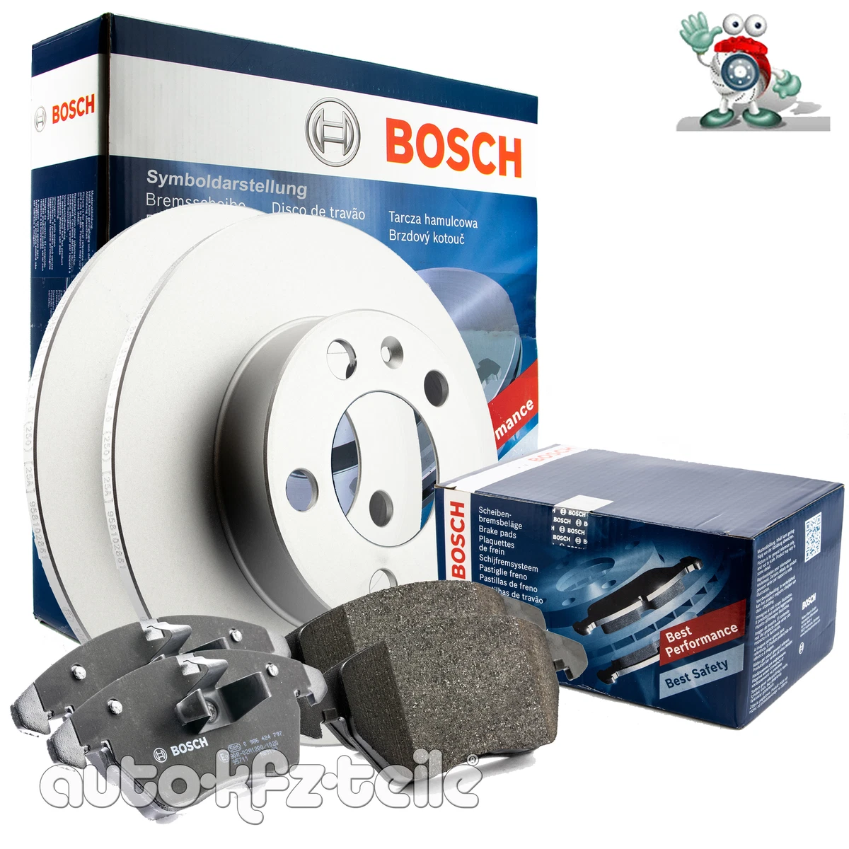 BOSCH Bremsenset AUDI A3, Q3, TT VW Arteon, Golf VII, Passat Ø300  