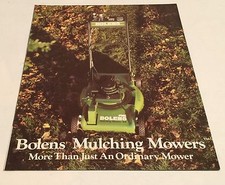 BOLENS Mulching Mowers - Howard Rotavator Original Vintage 1970s? Sales Brochure
