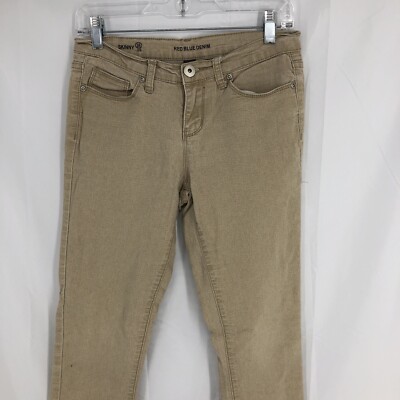 Red Blue Denim Khaki Skinny Stretch 5 Pockets Mid Rise Jeans P5000C 5/6 (28x30)