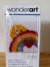 Wonder Art Latch Hook Kit Sunshine Rainbow Heart "12 x 12" - No. 426141- Craft
