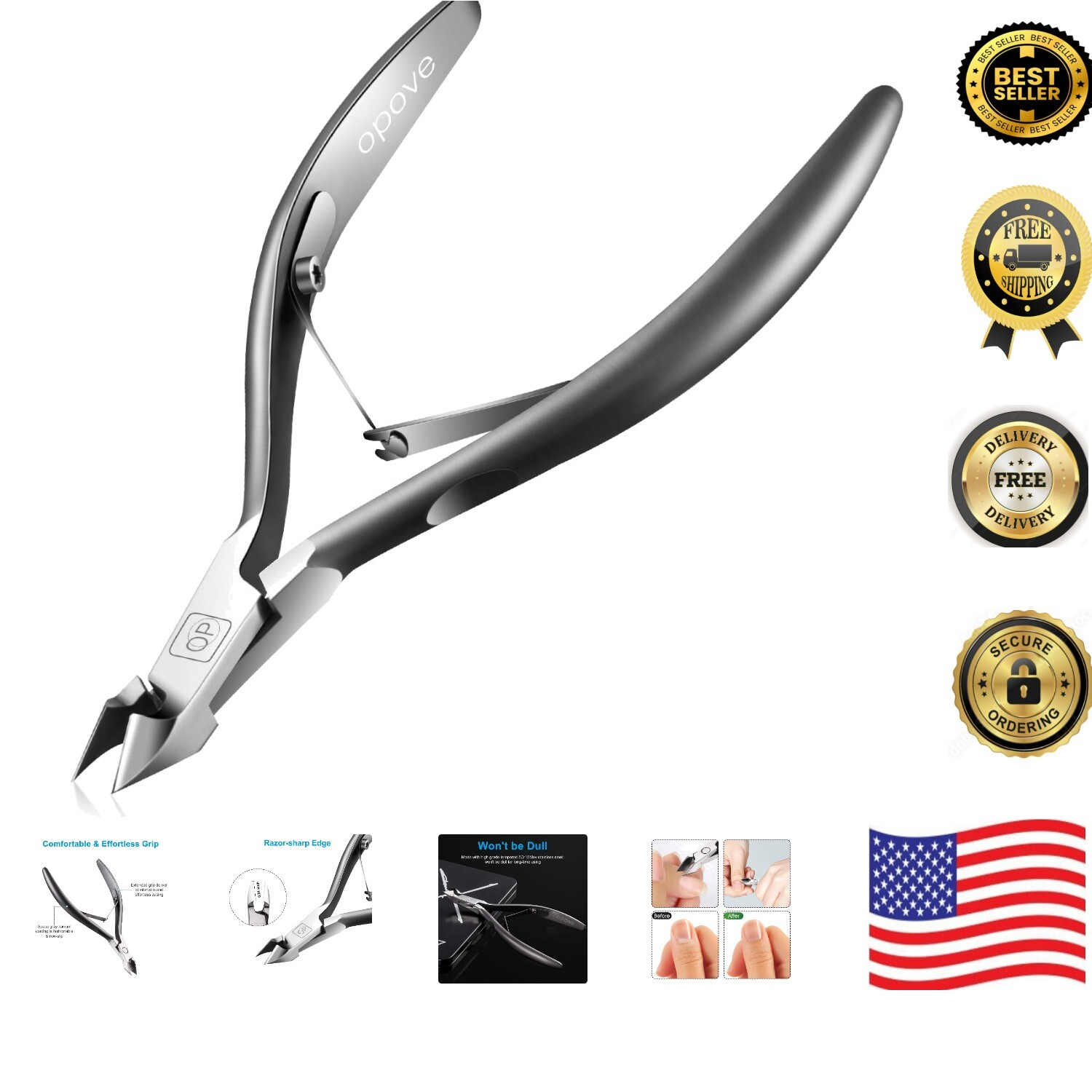Professional Stainless Steel Cuticle Scissors for Salon & Home Use