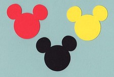 Mickey Mouse Die Cuts - Silhouette Die Cuts, you choose color  size