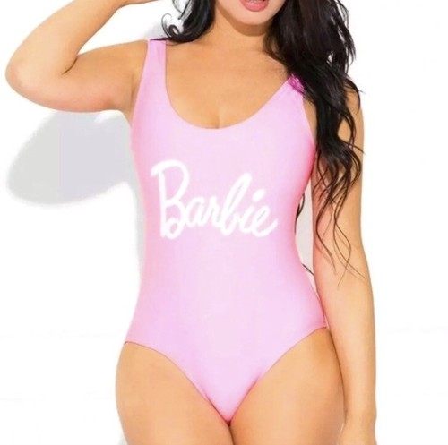 Women’s Barbie One Piece Pink Swimsuit XL - Picture 3 of 5