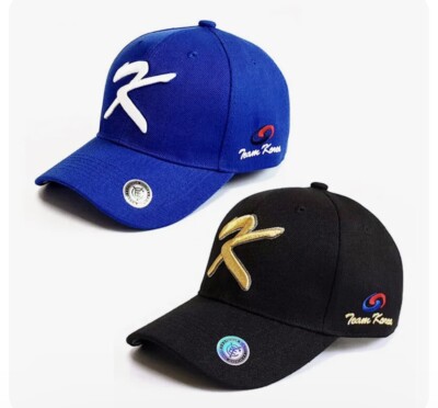 3D K Initial Embroidery 6 Panel Baseball Cap Hat Unisex Team Korea Baseball Cap
