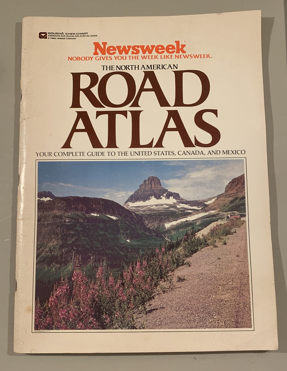 大型1982年　ロードアトラス　アメリカとカナダの道路地図 Newsweek The North American Road Atlas, Gousha / Chek-chart 1982