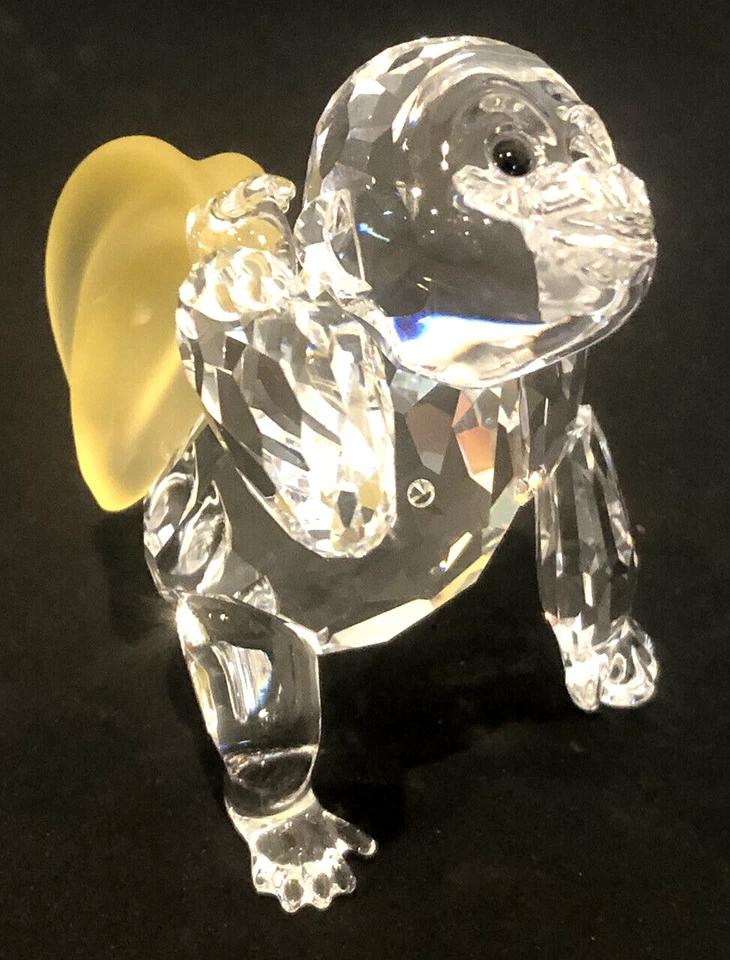 VINTAGE RETIRED SWAROVSKI CRYSTAL YOUNG GORILLA 7618NR000002 IN BOX - Image 2 of 4