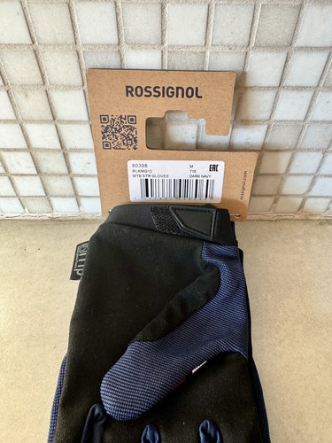 Rossignol Mens I Tip Mountain bike Full Finger gloves MED NEW Tag Navy Stretch - Picture 3 of 3