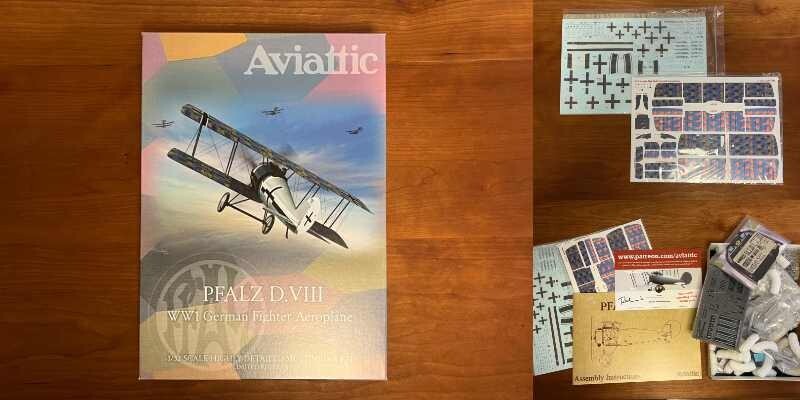 Aviattic 1/32 Scale Unbuilt Pfalz DVIII WWI German Fighter Model Kit