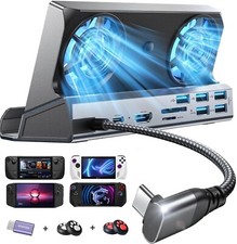 LISEN 13-in-1 Docking Station for Steam Deck OLED ROG Ally Legion Go, Dual Co...