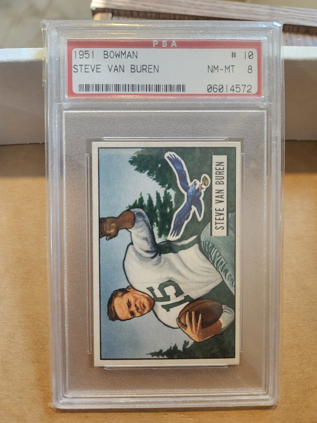 1951 Bowman Steve Van Buren PSA 8 NM-MT