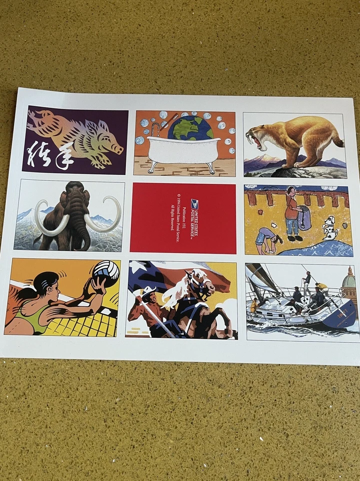 Vintage USPS Treasury of Stamp Cards 1995 - Total of 25 Collector Card Booklet - Image 3 of 4