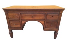 Rara e particolare Scrivania Secretaire Luigi XVI intarsiata in noce