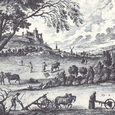 Agriculture Labourage  - Métier charrue - Gravure ancienne - Réédition 1964