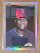 1990 BOWMAN CHROME REFRACTOR #18 MAURICE VAUGHN RED SOX #275 MINT FO5661