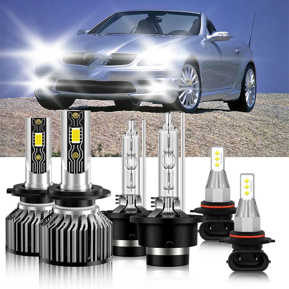 6x Faro LED HID haz alto bajo + luz antiniebla para Mercedes-Benz SLK55 AMG 2010-2010 Foto 2 de 4