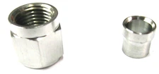Stainless Steel 06 an Tube Nut and Sleeve  Fits 3/8'' O.D.Tube Stainless Steel  