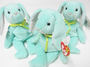 green bunny beanie baby