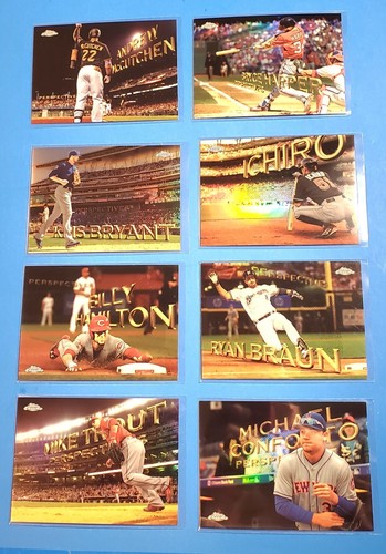 2016 Topps Chrome Perspectives Insert Refractor 8 Karten Lot Harper Trout Ichiro🔥