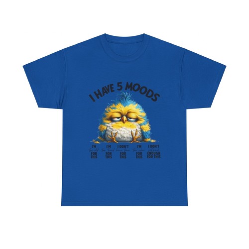 Funny Sarcastic Bird T-Shirt 5 Moods Lazy Gift Idea Unisex Softstyle Sarcasm Tee - Picture 10 of 21