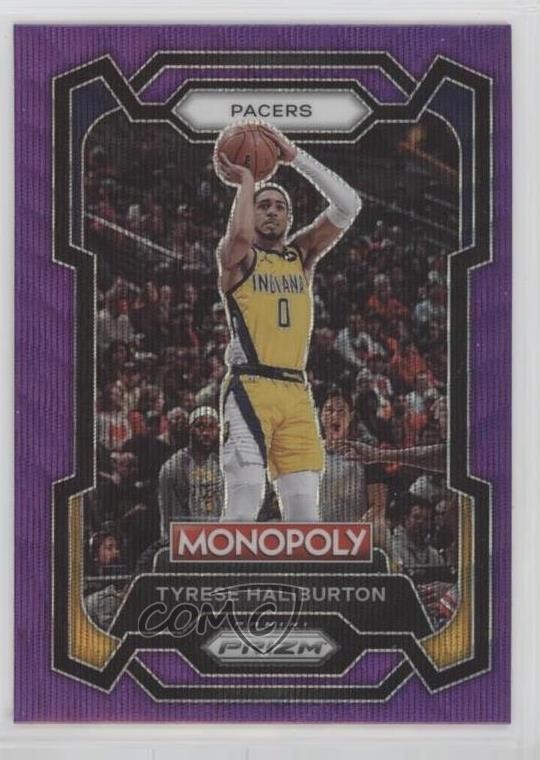 2023-24 Panini Prizm Monopoly Purple Wave Prizm Tyrese Haliburton #34 12g7