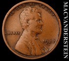 1922-D Lincoln Wheat Cent - Die Cracks Rev - Scarce  Very Fine  Semi-key  #L7212 — photo 1