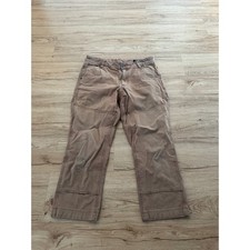 Filson Womens Carpenter Pants Workwear Utility Distressed Size 10 Brown