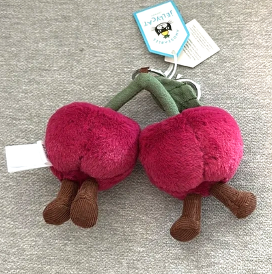Jellycat Amuseables Cherries Plush Bag Charm NWT Aesthetic