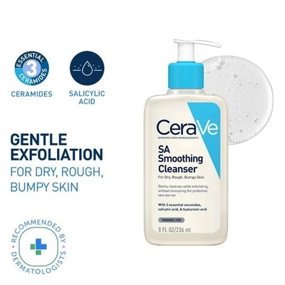 CeraVe SA Glättender Reiniger mit Salicylsäure & Ceramiden 236 ml Kostenlose ...