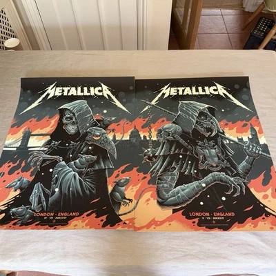 Metallica M72 World Tour London Event Posters x 2 July 3rd And 5th 2026 - Image 1 of 4