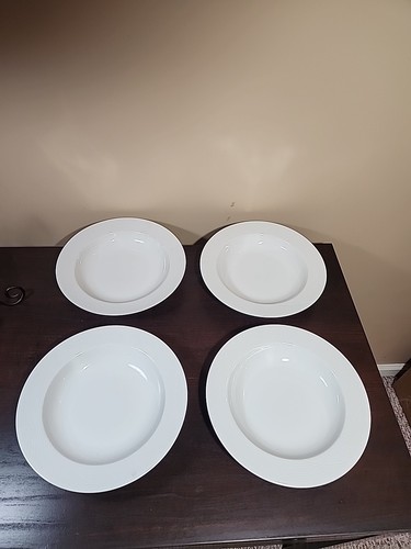 Dansk Wandteppiche Winterweiß 4er Set Suppenschalen mit Rand Jack Lenor Larsen