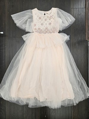 New Tutu Du Monde Girls Anbar Dress In Pearl Pink Size 6/7 With Tags TDM9939CPS6