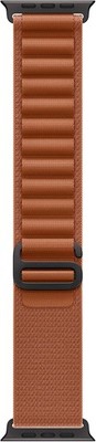 Apple - Loop für Smartwatch - 49 mm Terra Cotta Alpine Loop - Medium - Black Tit