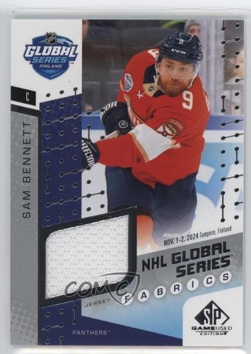 2025-26 SP Game Used 2024 Global Series Stars vs Panthers Fabrics Sam Bennett