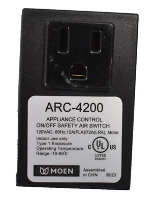 Moen Appliance Control On/OFf Safety Air Switch Tool ARC-4200 Power Outlet