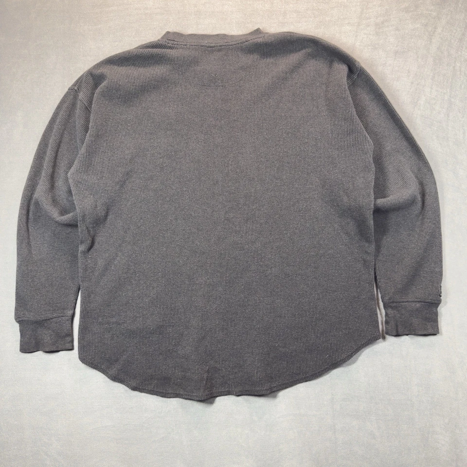 Vtg G-Unit Mens Thermal Shirt 2XL Gray Long Sleeve Waffle Knit Logo Embroidery - Image 3 of 4
