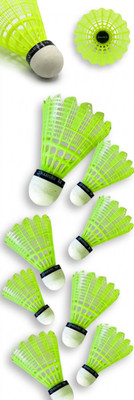 10 Nylon Federball, Badmintonball ''Profi'' Naturfeder gelb Federbälle