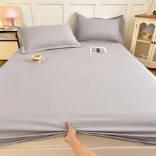 Fitted Sheet Only Jersey Knit, Cozy T-Shirt Soft, Wrinkle Free, Snug Fit & Stay 