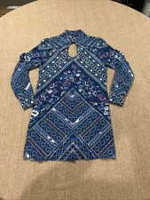 Express Women's Dress Size XS Blue Long Sleeve Mini Cut-Outs