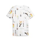 PUMA Classics Brand Love Graphic Crew Neck Short Sleeve T-Shirt Mens White Casua
