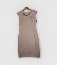 Calvin Klein Blush Colored Sleeveless Sheath Dress Size 6 NWT Knee Length