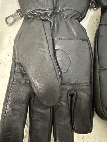 100% Leather Gloves Size M And XXL Thinsulate Thermal Insulation Black Set 2#Y5 - Picture 5 of 9