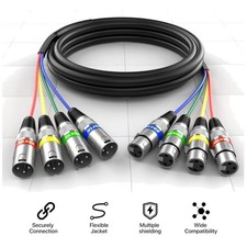 Durable 4 Channel XLR Snake Cable - Wide Compatibility