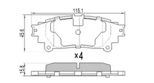 Fremax FBP-1695 brake pad set, disc brake for Lexus, Toyota