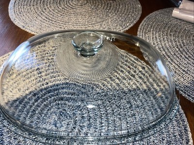 CorningWare Pyrex Oval Glass Lid F-14-C Replacement Lid Only Vintage Bakeware
