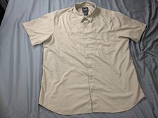 5.11 Shirt Mens XL Beige Check Ripstop Short Sleeve Button Up Workwear Tactical
