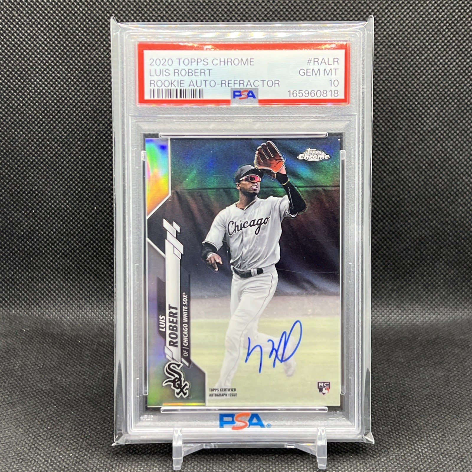 Topps 2020 Chrome Luis Robert RC Auto Refractor /499 PSA 10 White Sox Orioles