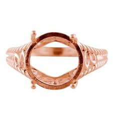 925 Sterling Silver 12mm Round Semi Mount Solitaire Ring For Engagement Ring