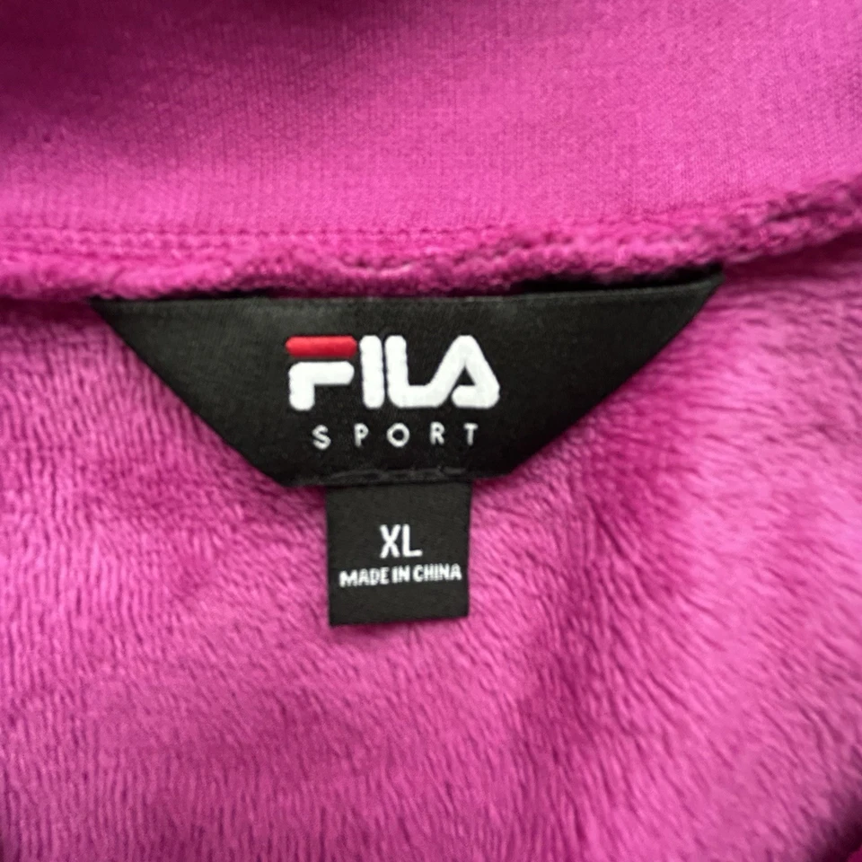 Chaleco FILA Mujer Cremallera Completa Rosa XL Bolsillos Cuello Simulado Forrado de Vellón Foto 4 de 4